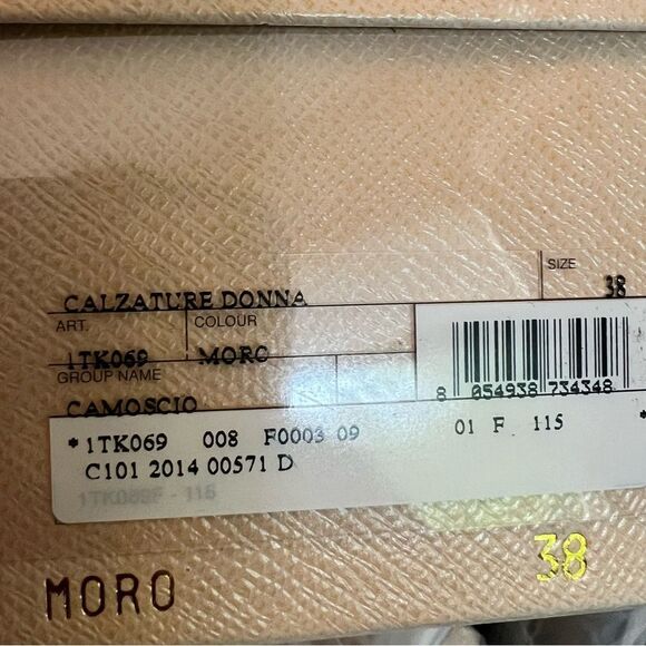 Prada Suede Fringe Peep Toe Bootie Dark Brown EU 38 EUC MSRP $1145 - Picture 10 of 10